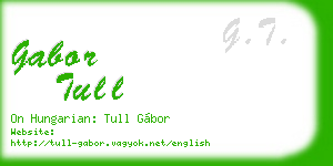 gabor tull business card